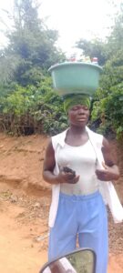 Free skills empowerment beneficiary selling her products